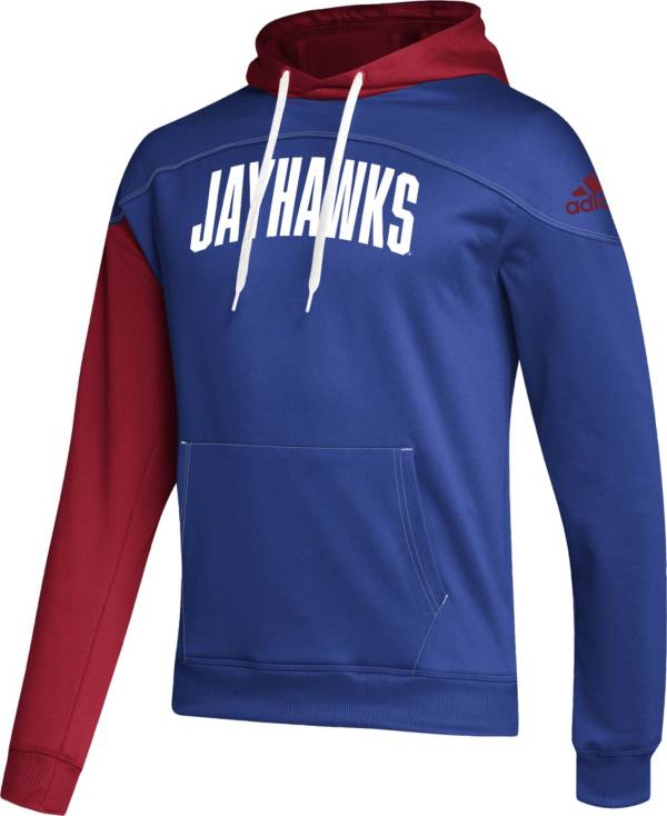 adidas Men's Kansas Jayhawks Blue Pullover Hoodie product image