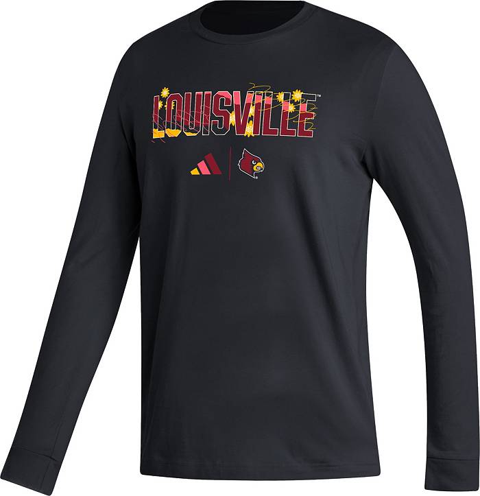 adidas Men's Louisville Cardinals Black Long Sleeve T-Shirt