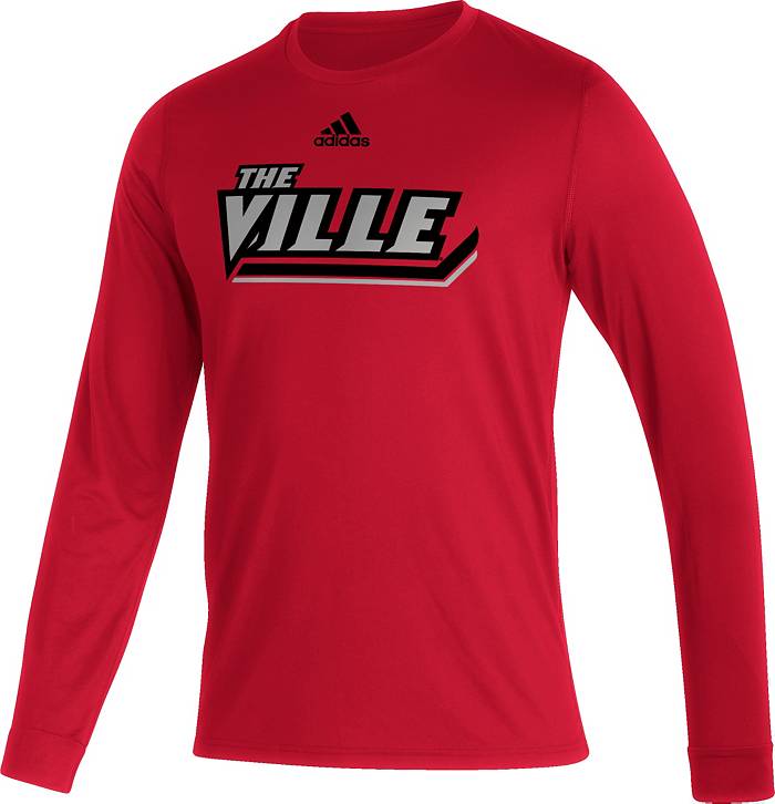 Adidas Louisville Cardinals Mens Long Sleeve 1/4 Zip Jacket Red