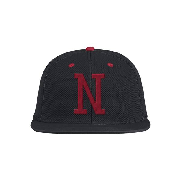 adidas Men's Black Nebraska Cornhuskers Fitted Mesh Baseball Hat product image