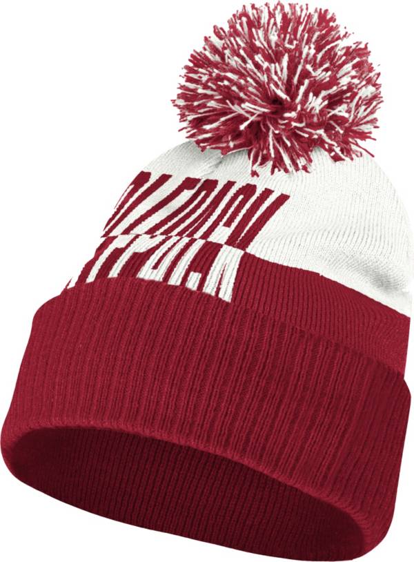 adidas Men's NC State Wolfpack Red Pom Knit Hat product image
