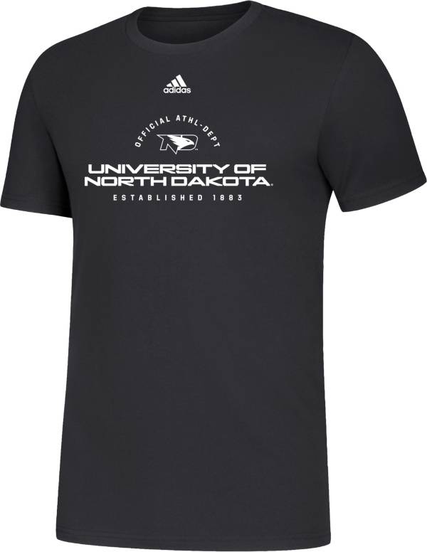 adidas Men's North Dakota Fighting Hawks Black Amplifier T-Shirt product image
