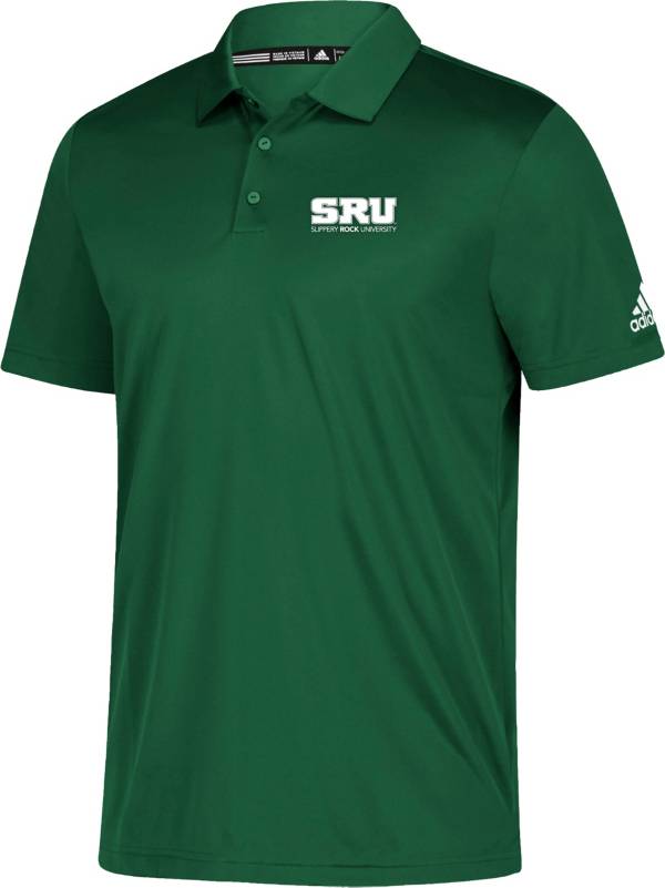 adidas Men's Slippery Rock University  Green Grind Polo product image