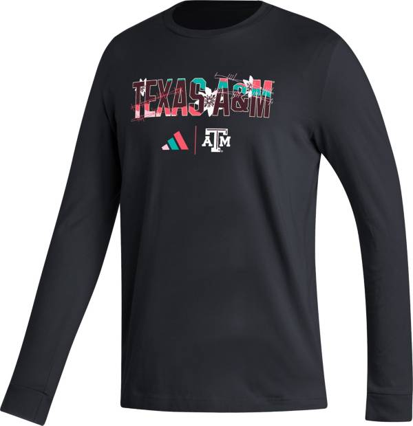 adidas Men's Texas A&M Aggies Black Long Sleeve T-Shirt product image