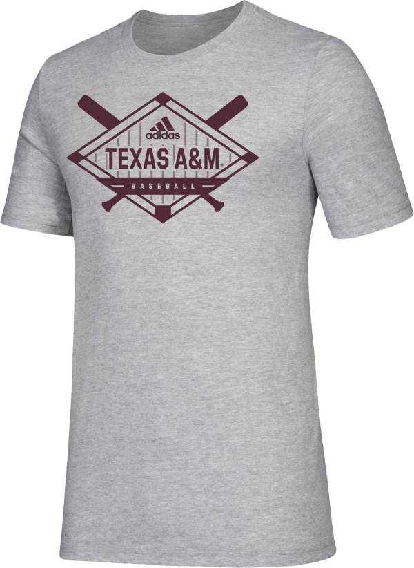 adidas Men's Texas A&M Aggies Grey Amplifier Basketball T-Shirt product image