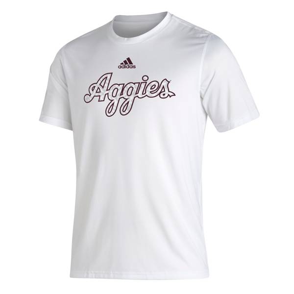 adidas Men's Texas A&M Aggies White Creator Performance T-Shirt product image