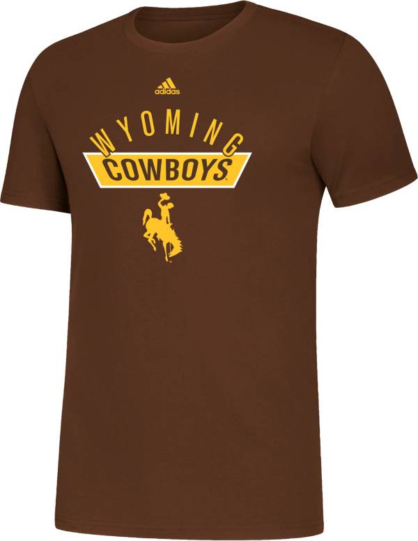 adidas Men's Wyoming Cowboys Brown Amplifier T-Shirt product image
