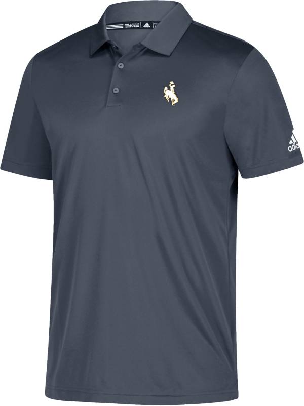 adidas Men's Wyoming Cowboys Grey Grind Polo product image