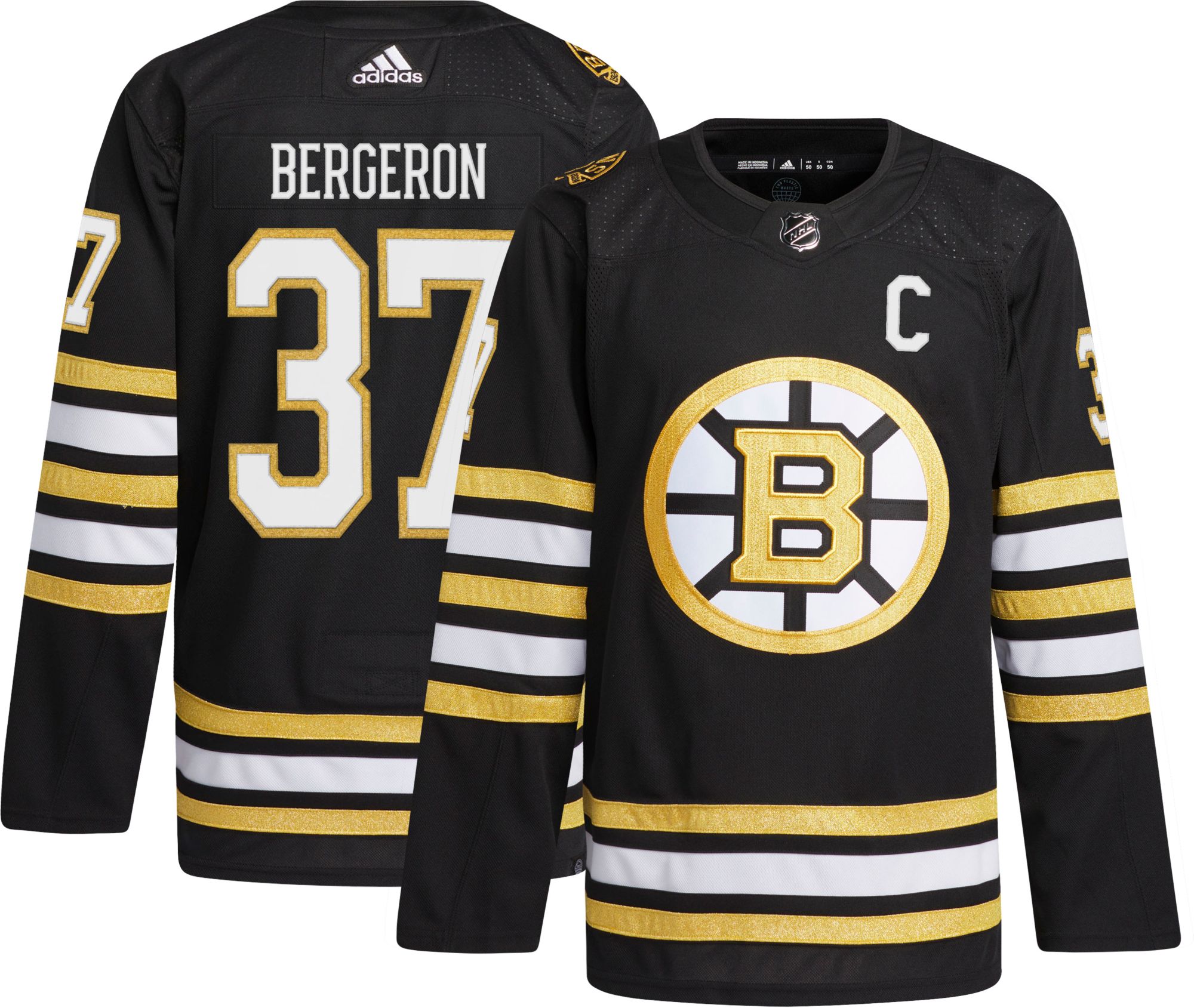 Adidas Boston Bruins No37 Patrice Bergeron Black Home Authentic Drift Fashion Stitched NHL Jersey
