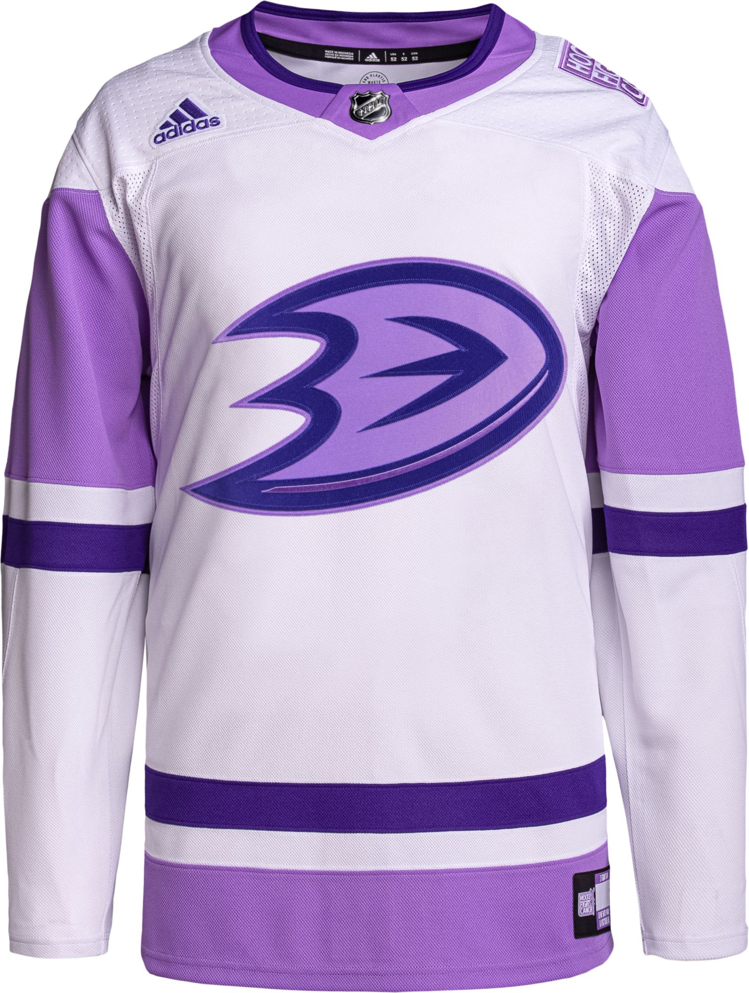 Adidas Anaheim Ducks No34 Sam Steel Purple Authentic Fights Cancer Stitched NHL Jersey