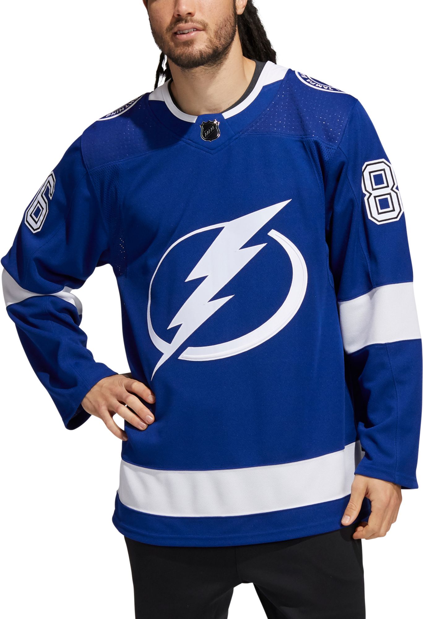 Adidas Tampa Bay Lightning No86 Nikita Kucherov Blue Home Authentic Drift Fashion Stitched NHL Jersey