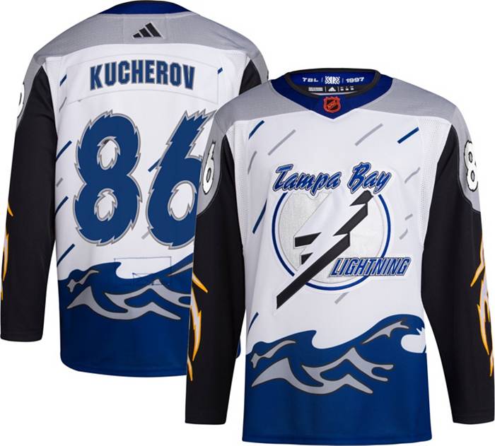 Adidas Nikita Kucherov Tampa Bay Lightning Reverse Retro Storm Jersey White  54