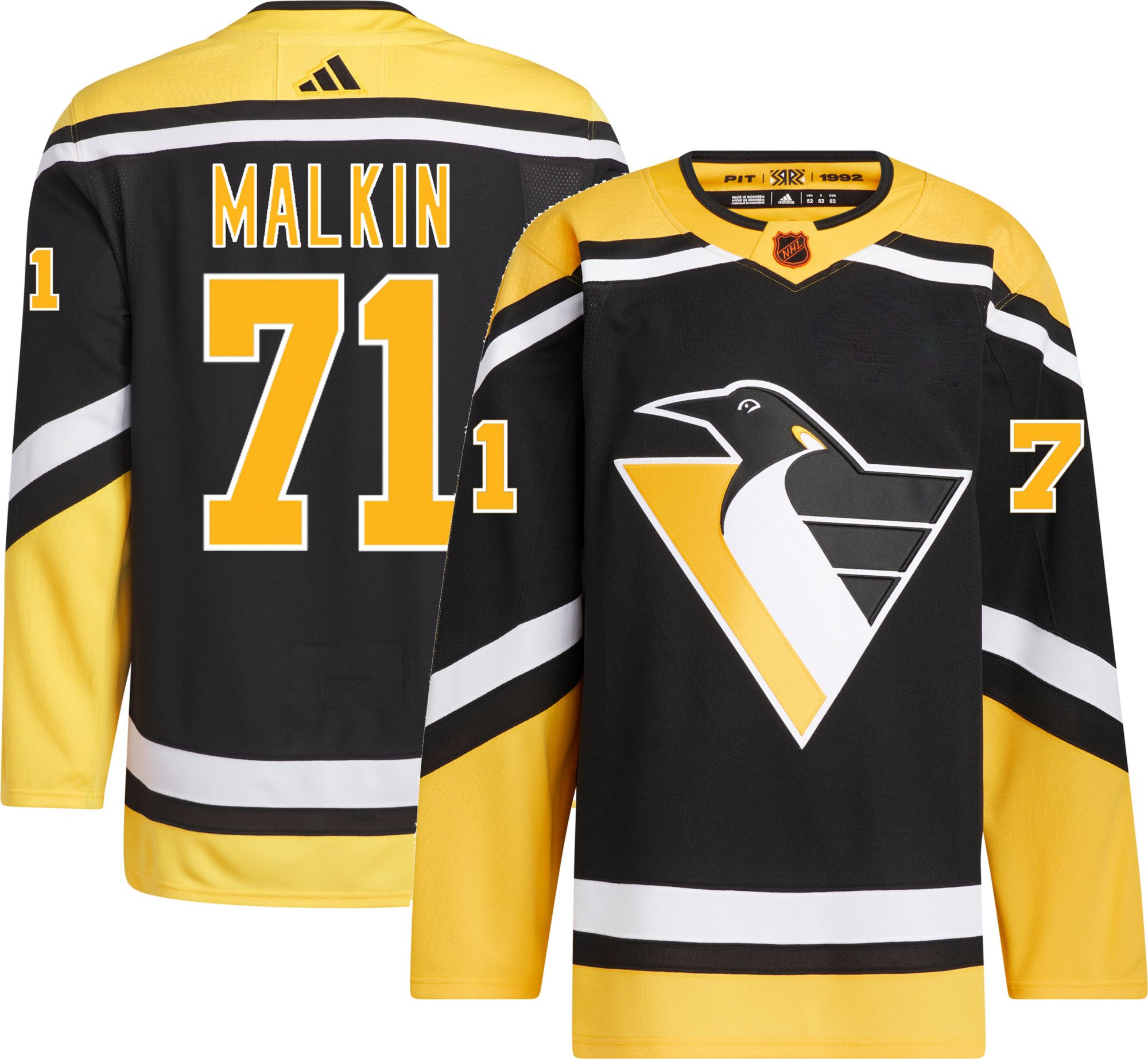 Adidas Pittsburgh Penguins No71 Evgeni Malkin Gold Alternate Authentic Women's Stitched NHL Jersey
