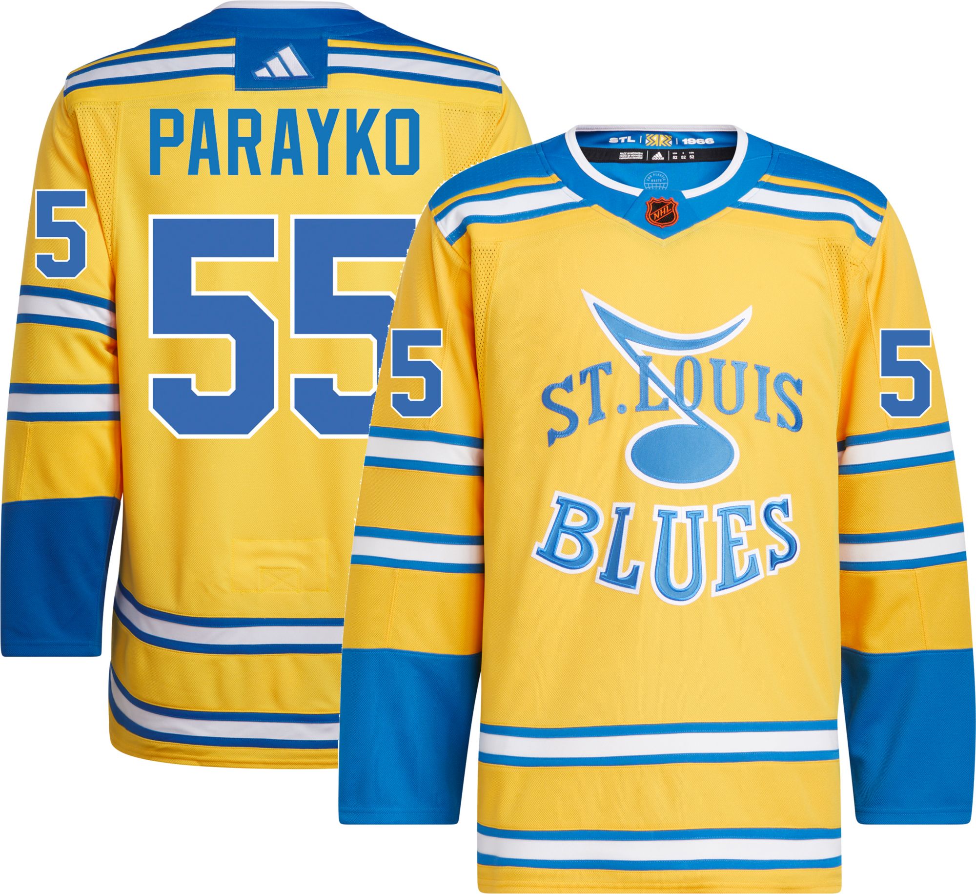 Adidas St. Louis Blues No55 Colton Parayko Blue Home Authentic Stanley Cup Champions Stitched NHL Jersey