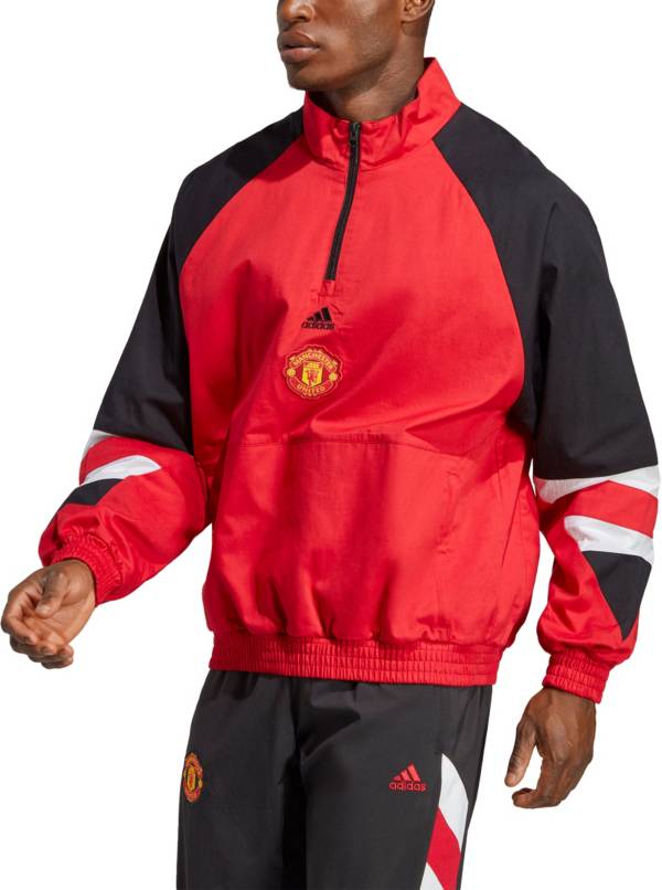 : adidas Men's 2021-22 Manchester United Home Coat, Red, X-Small  : Sports & Outdoors