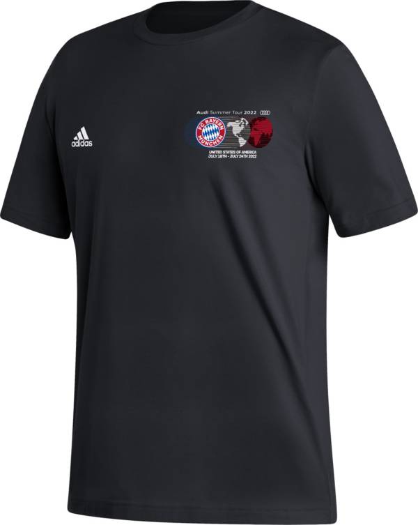 adidas Bayern '22 Tour Black T-Shirt | Dick's Goods