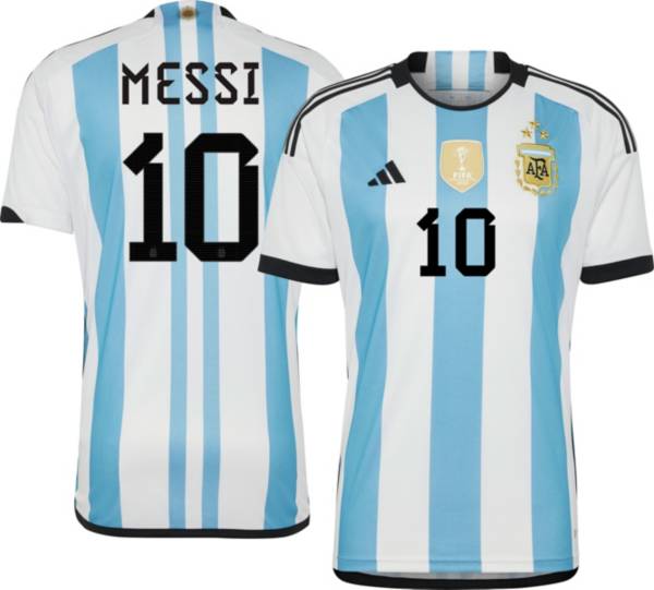 Adidas Argentina '22 3-Star Lionel Messi #10 Home Replica Jersey - S Each