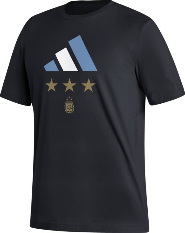 Specialist Gezamenlijke selectie Thriller adidas Argentina '22 3-Star Black T-Shirt | Dick's Sporting Goods