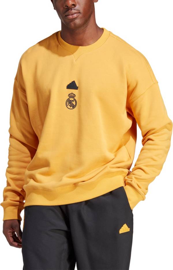 ADIDAS REAL MADRID MEN'S AUTHENTIC HOME LONG SLEEVE JERSEY-2021-2022-WHITE-ORANGE  - Soccer Shop USA