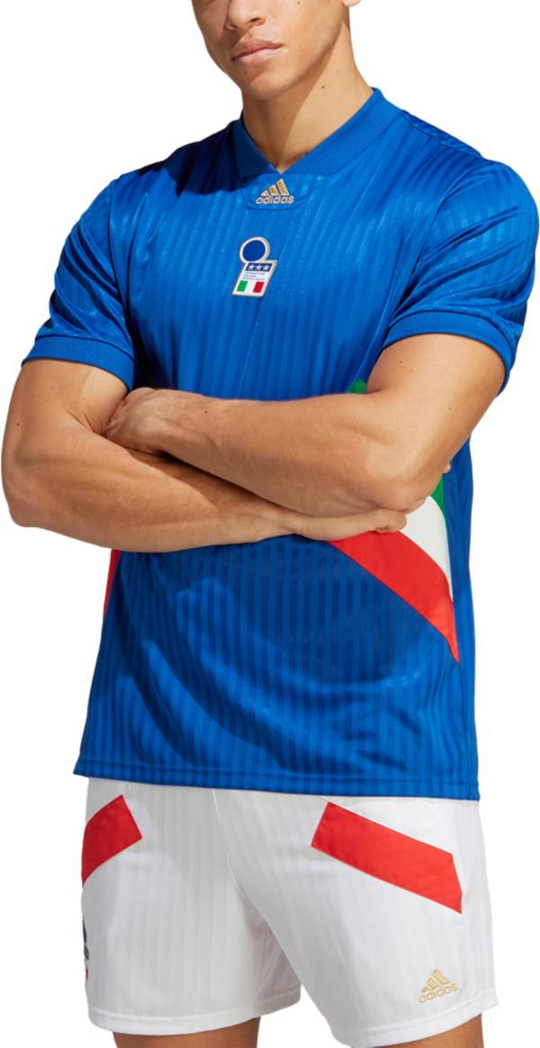 Men's Adidas Italy Icon Jersey - Blue - Small