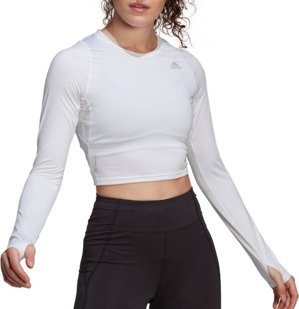 llamada Construir sobre amanecer adidas Women's Fast Flower Crop Long-Sleeve Top Running Long-Sleeve Shirt |  Dick's Sporting Goods