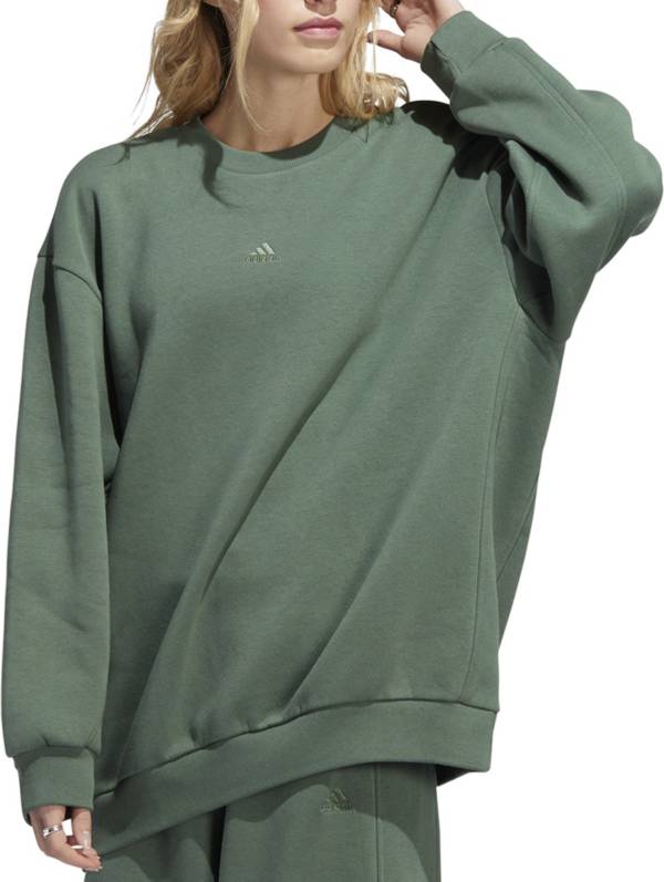 adidas Women's SZN Fleece Oversized Crew Sweatshirt | Sporting
