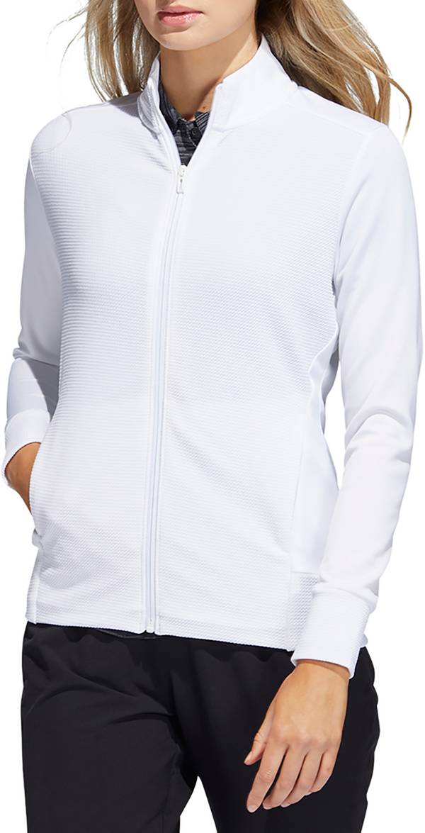 adidas Women's Textured Full Zip Golf Jacket Golf Galaxy