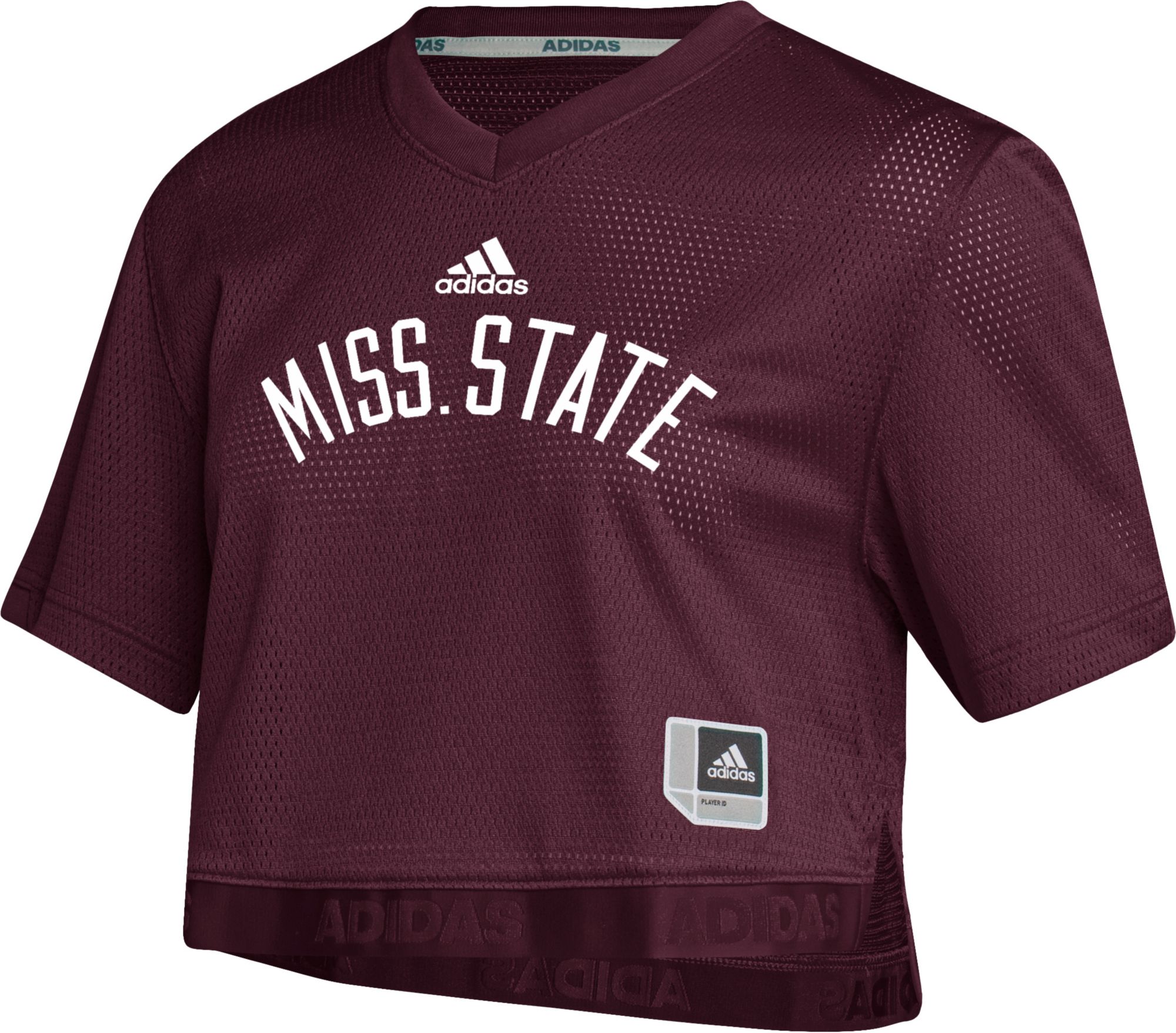 adidas Women's Mississippi State Bulldogs Maroon Cropped Football Jersey product image