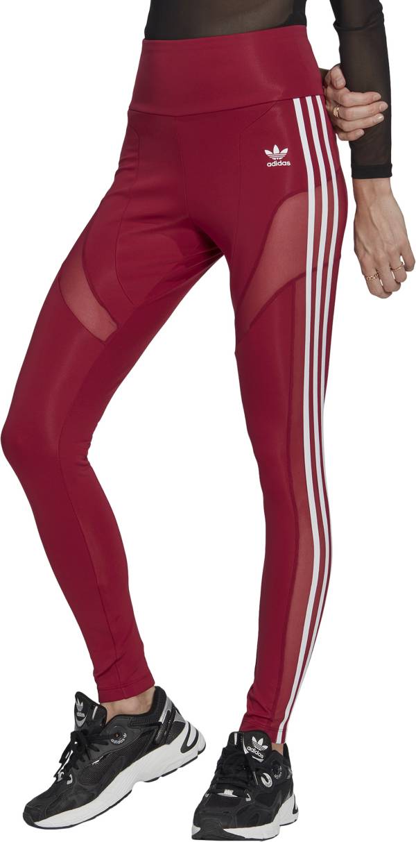 Adidas Women ESSENTIALS LINEAR TIGHTS. Colour: Legacy Red Mel