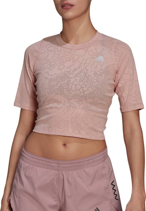 adidas Women's Run Fast Lace Crop Running T-Shirt product image
