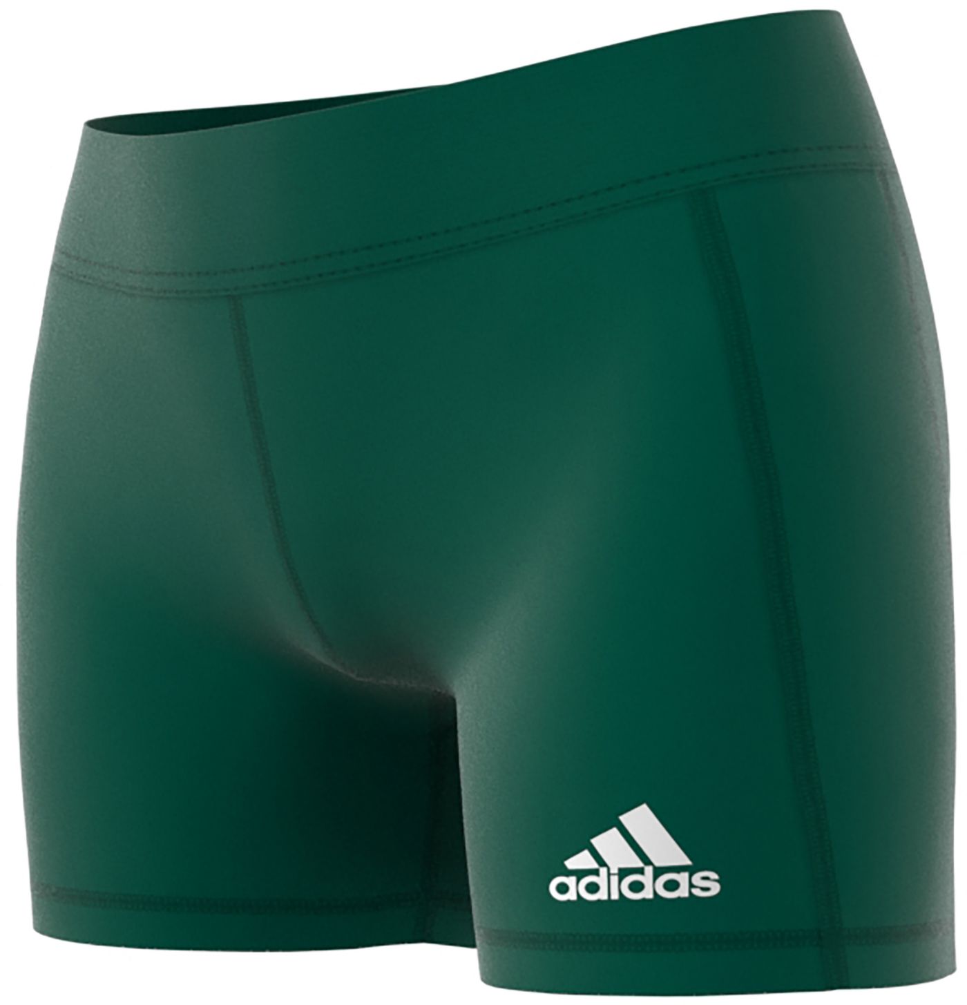 Adidas Women s Techfit Volleyball Shorts Large Dark Green White