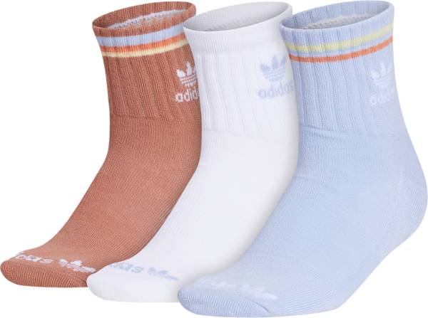 adidas Cushioned Quarter Socks 3 Pairs - White, Women's Training