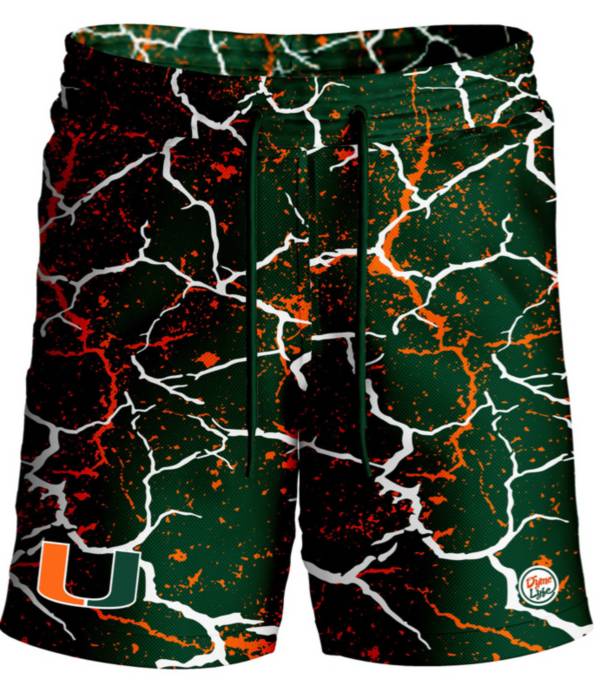 Dyme Lyfe Men's Miami Hurricanes Green Storm Shorts product image