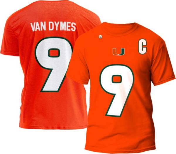 Dyme Lyfe Men's Miami Hurricanes Orange Tyler Van Dymes #9 T-Shirt product image