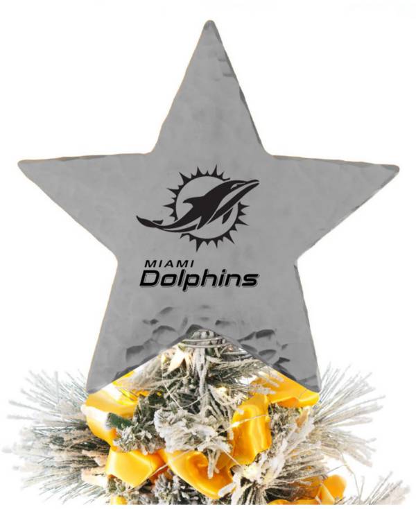 Miami Dolphins NFL Snowflake Shatter-Proof Ball Ornament - 6ct Case *SALE*