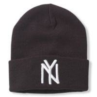 American Needle New York Black Yankees Logo Black Cuff Knit Beanie