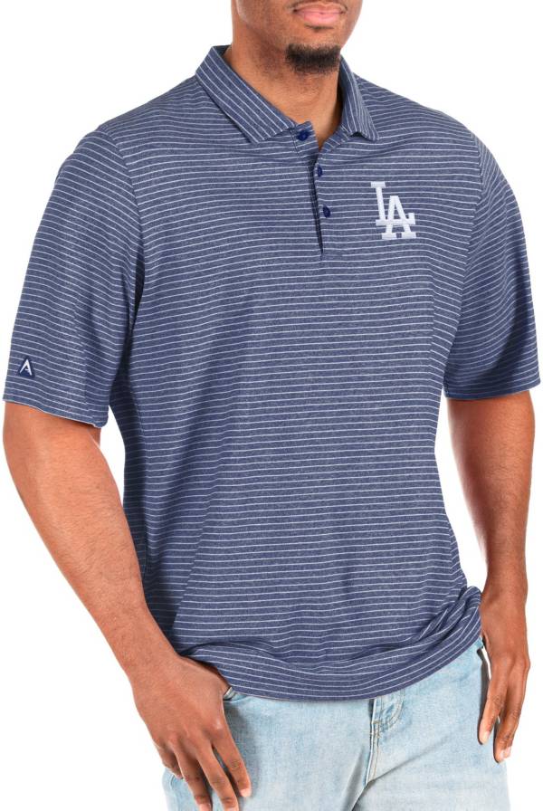 Antigua Men's Los Angeles Dodgers Dark Royal Big & Tall Esteem Polo ...