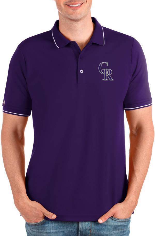 Dick's Sporting Goods Antigua Men's Colorado Rockies Dark Purple Affluent  Polo