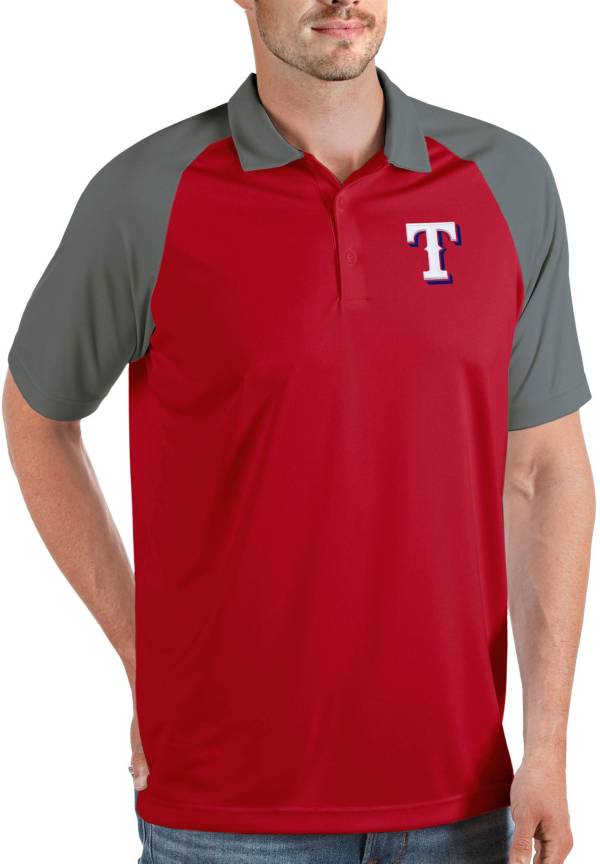 Men's Antigua Texas Rangers Tribute Polo, Size: XL, Red