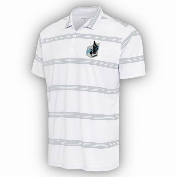 Men's Antigua White/Black Minnesota Vikings Groove Polo Size: Medium