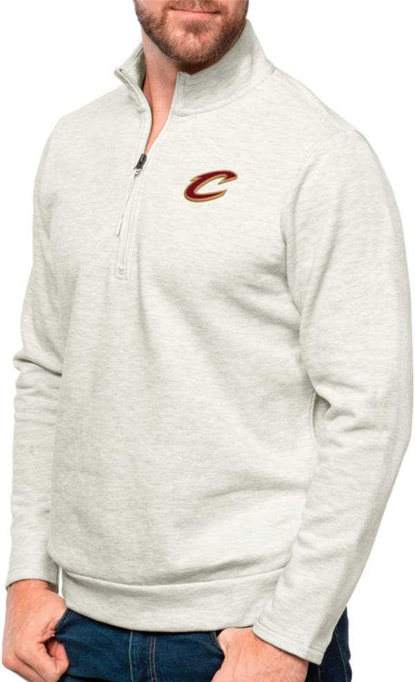 Antigua Men's Cleveland Cavaliers Light Grey Heather Gambit Fleece ¼ Zip product image