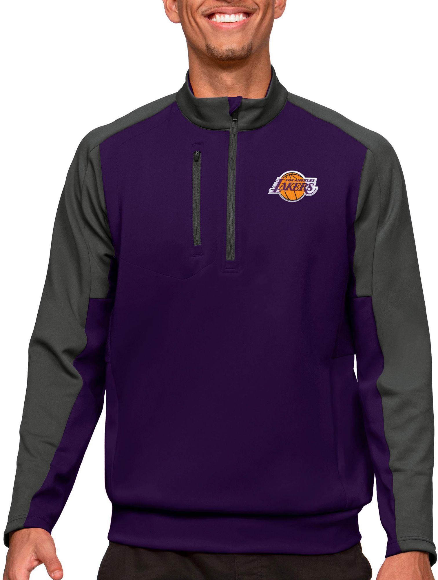 Antigua Men's Los Angeles Lakers Purple Team ¼ Zip