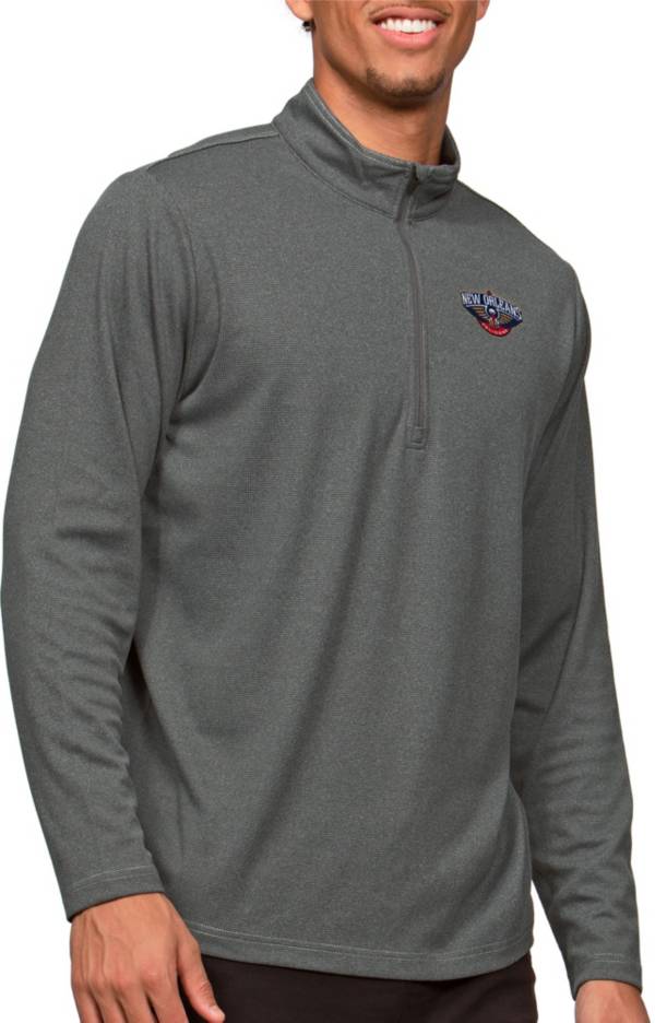 Antigua Men's New Orleans Pelicans Charcoal Epic ¼ Zip Pullover product image
