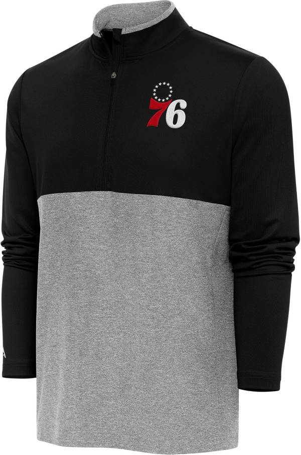 Antigua Men's Philadelphia 76ers Black Zone ¼ Zip product image