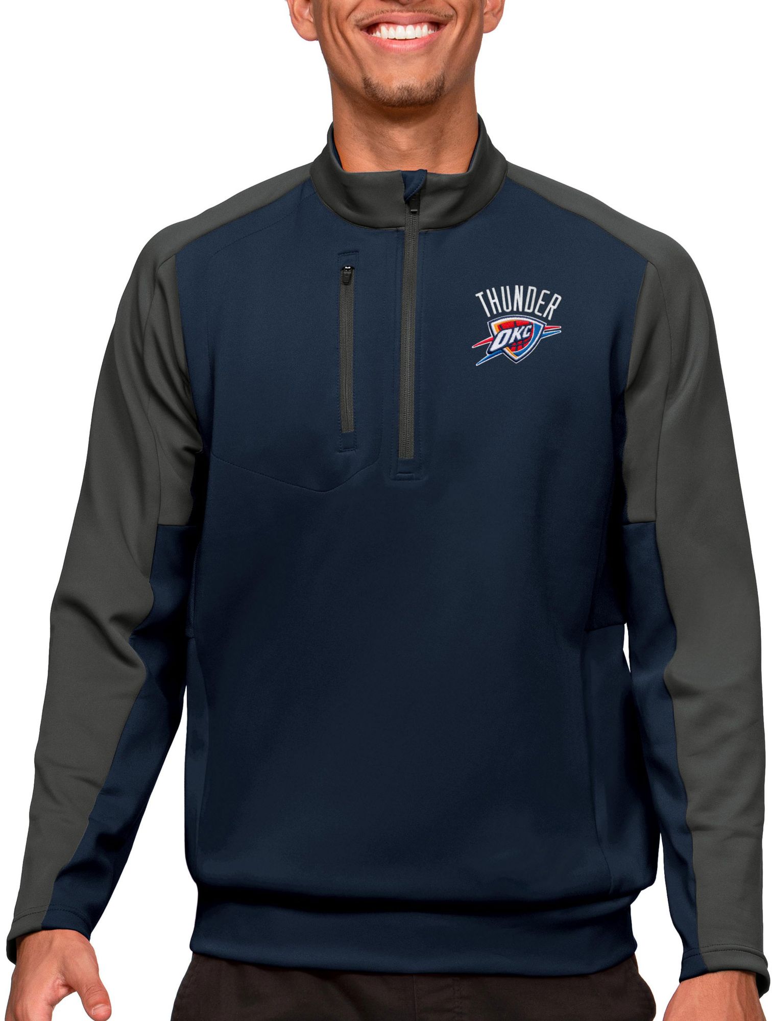 Antigua Men's Oklahoma City Thunder Navy Team ¼ Zip