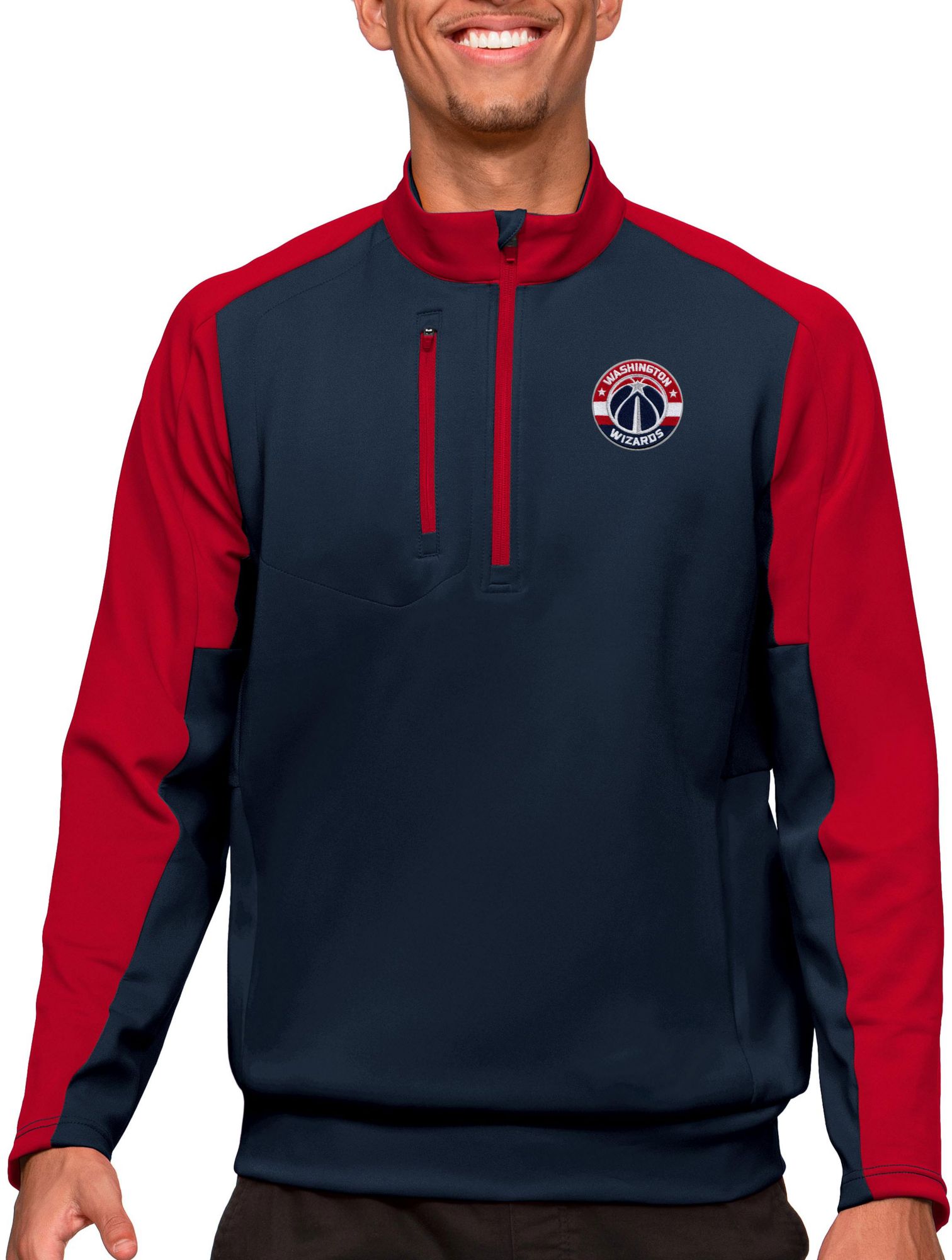 Antigua Men's Washington Wizards Navy Team ¼ Zip