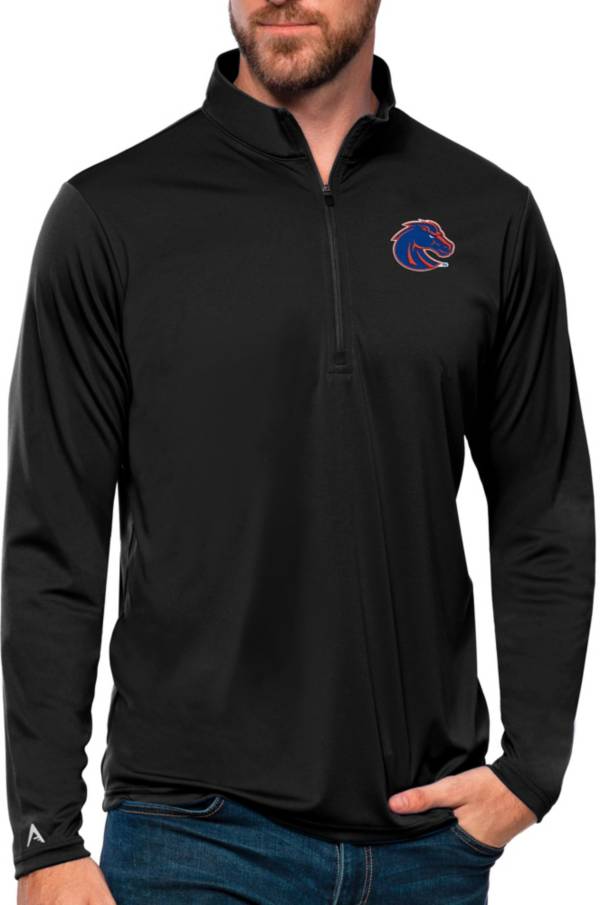 Antigua Men's Boise State Broncos Black Tribute Quarter-Zip Shirt product image