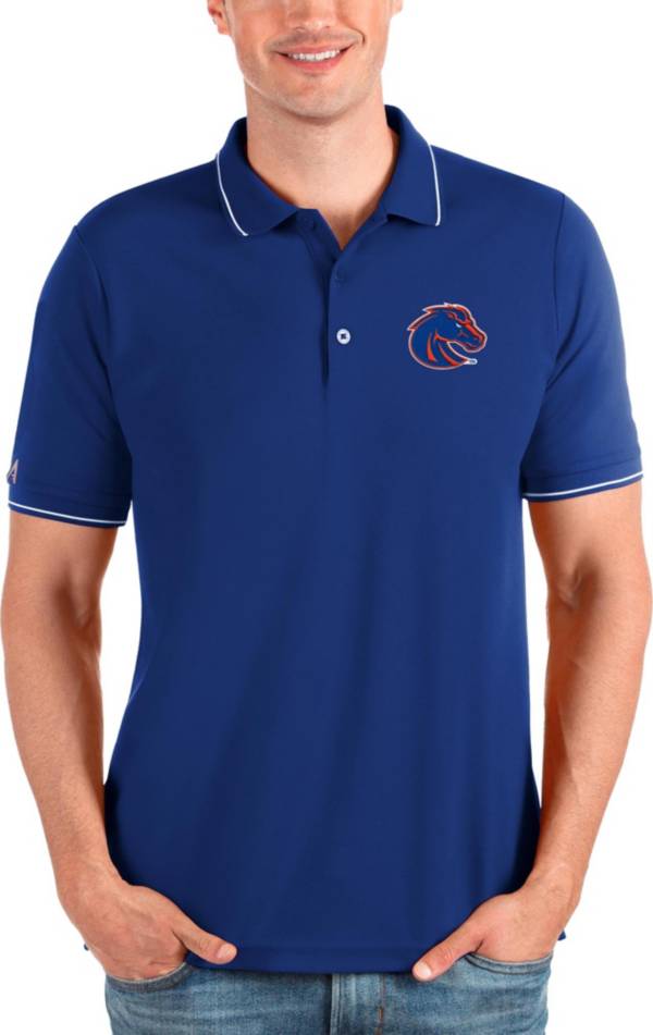 Antigua Men's Boise State Broncos Royal Blue and White Affluent Polo product image