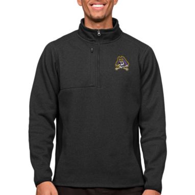 sorry, Antigua Men's East Carolina Pirates Black Course 1/4 Zip Jacket is currently out of stock
