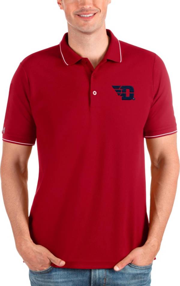 Antigua Men's Dayton Flyers Red Affluent Polo Dick's Sporting Goods
